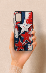 Samsung A31 Uyumlu Star Flag Desenli Silikon Kılıf