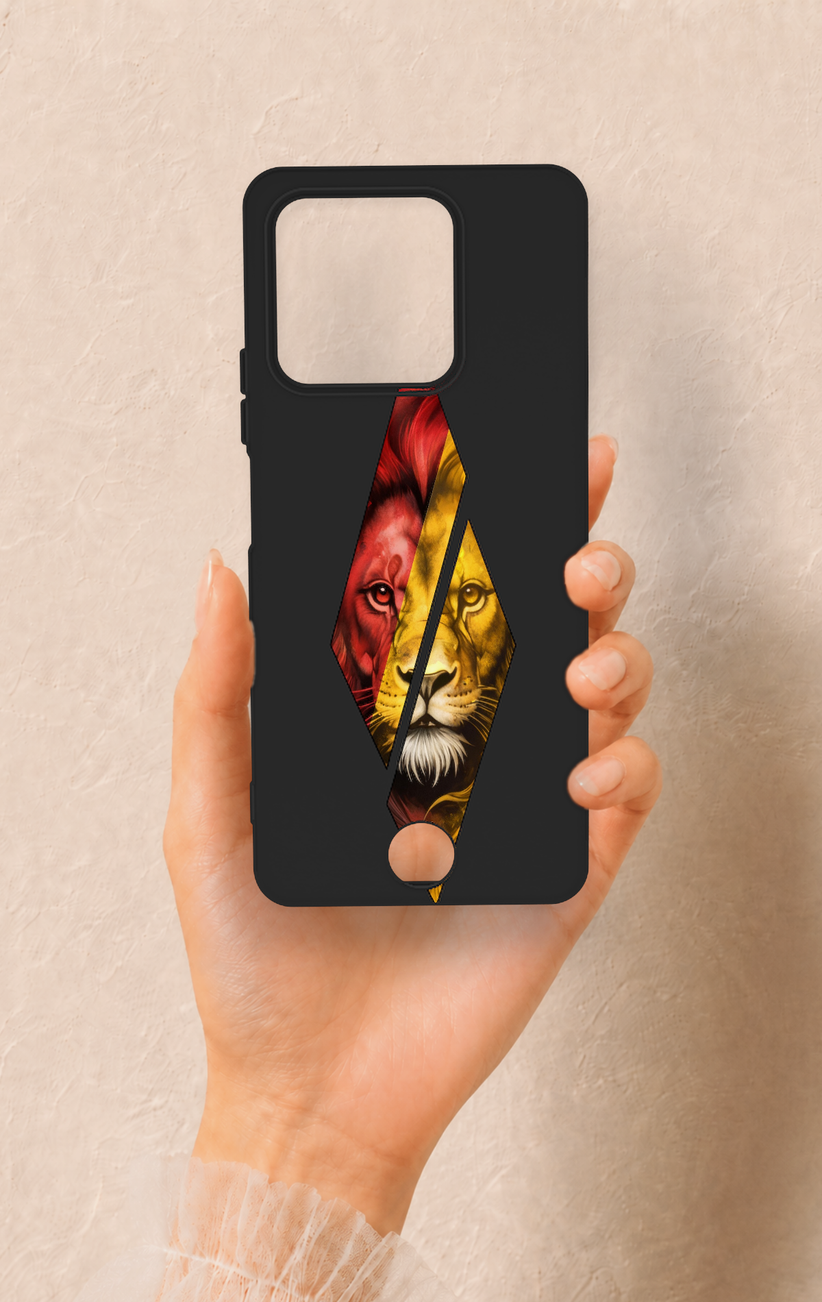 Reeder S71 Uyumlu Kesik Aslan Desenli Silikon Kılıf