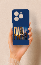 Tecno Spark 20 Pro Uyumlu Paris Desenli Silikon Kılıf