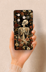 Tecno Camon 30 Pro 5G Uyumlu Çiçek İskelet Desenli Silikon Kılıf