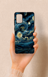 Samsung-A71 Uyumlu Yıldızlı Gece Desenli Silikon Kılıf