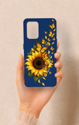 Oppo-A74 Uyumlu Ayçiçeği Desenli Silikon Kılıf