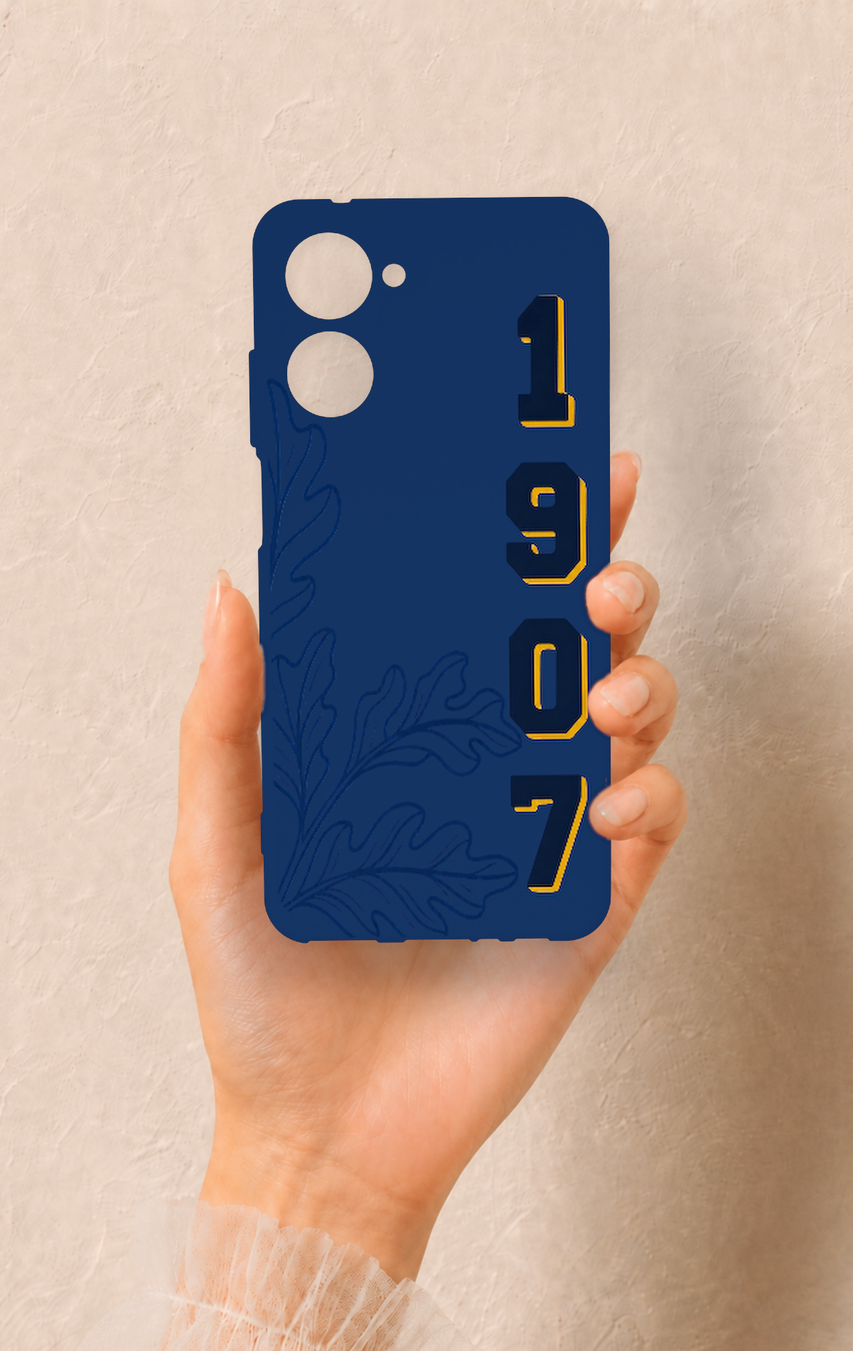 Realme 10 Uyumlu 1907 Palamut Desenli Silikon Kılıf