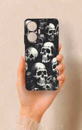Realme C55 Uyumlu Kuru Kafa Desenli Silikon Kılıf