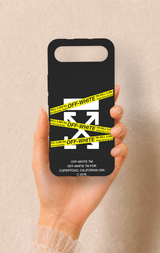 Tecno Spark Slim Uyumlu Off White Desenli Silikon Kılıf