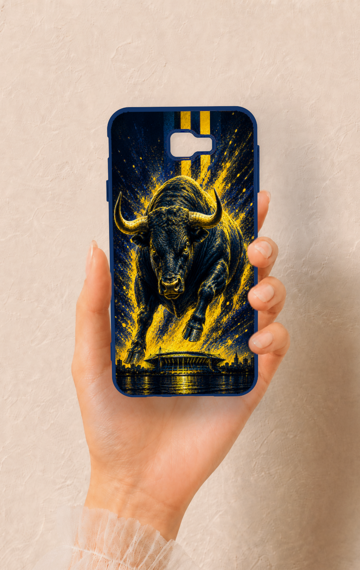Samsung J7 Prime Uyumlu Kadiköy Boğası Desenli Silikon Kılıf