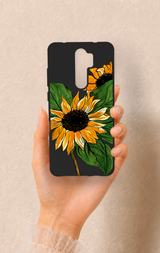 Redmi Note 8 Pro Uyumlu Ay Çiçeği Desenli Silikon Kılıf