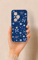 Honor 400 Pro Uyumlu Mavi Papatya Fiyonk Desenli Silikon Kılıf