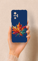 Redmi Note 10 Pro Uyumlu Renkli Yaprak Desenli Silikon Kılıf