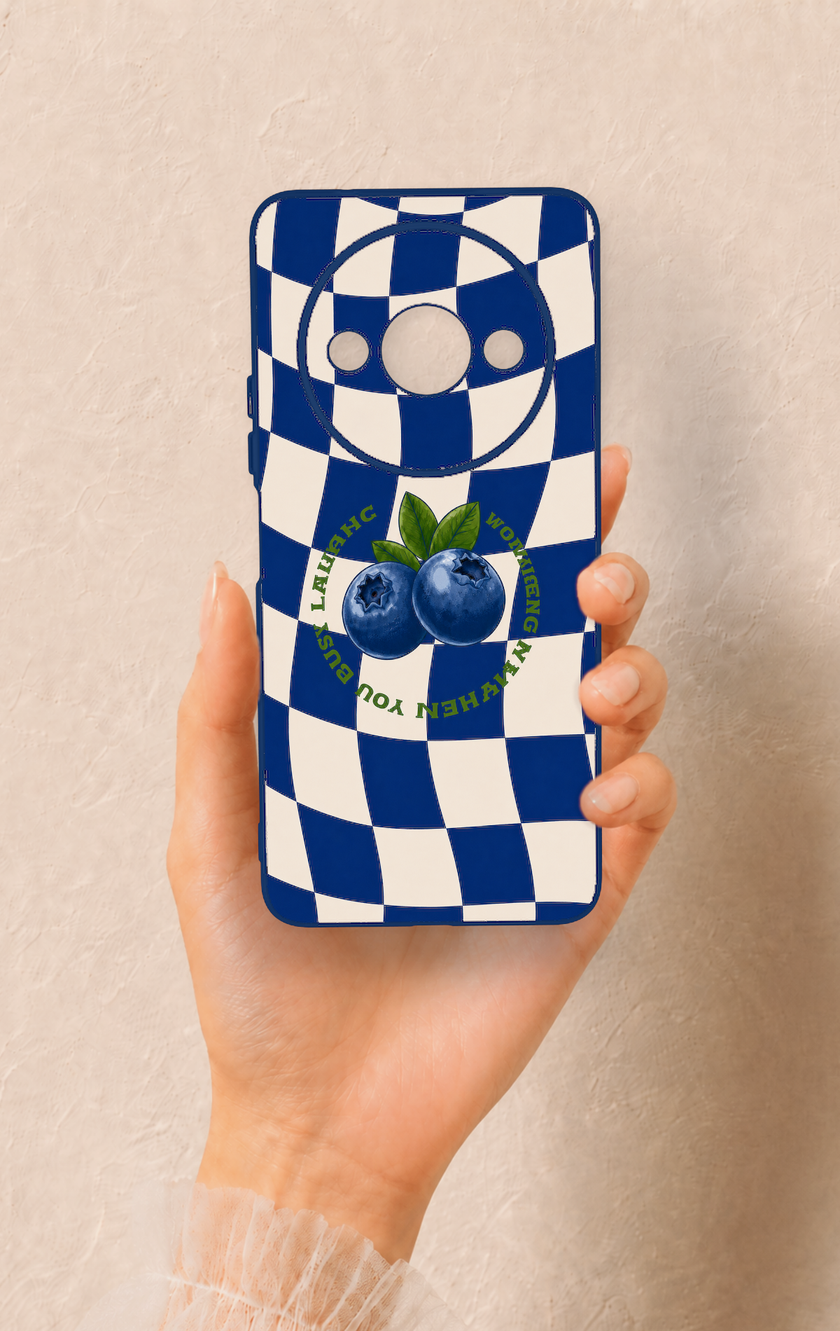 Redmi A3 Uyumlu Yaban Mersini Desenli Silikon Kılıf
