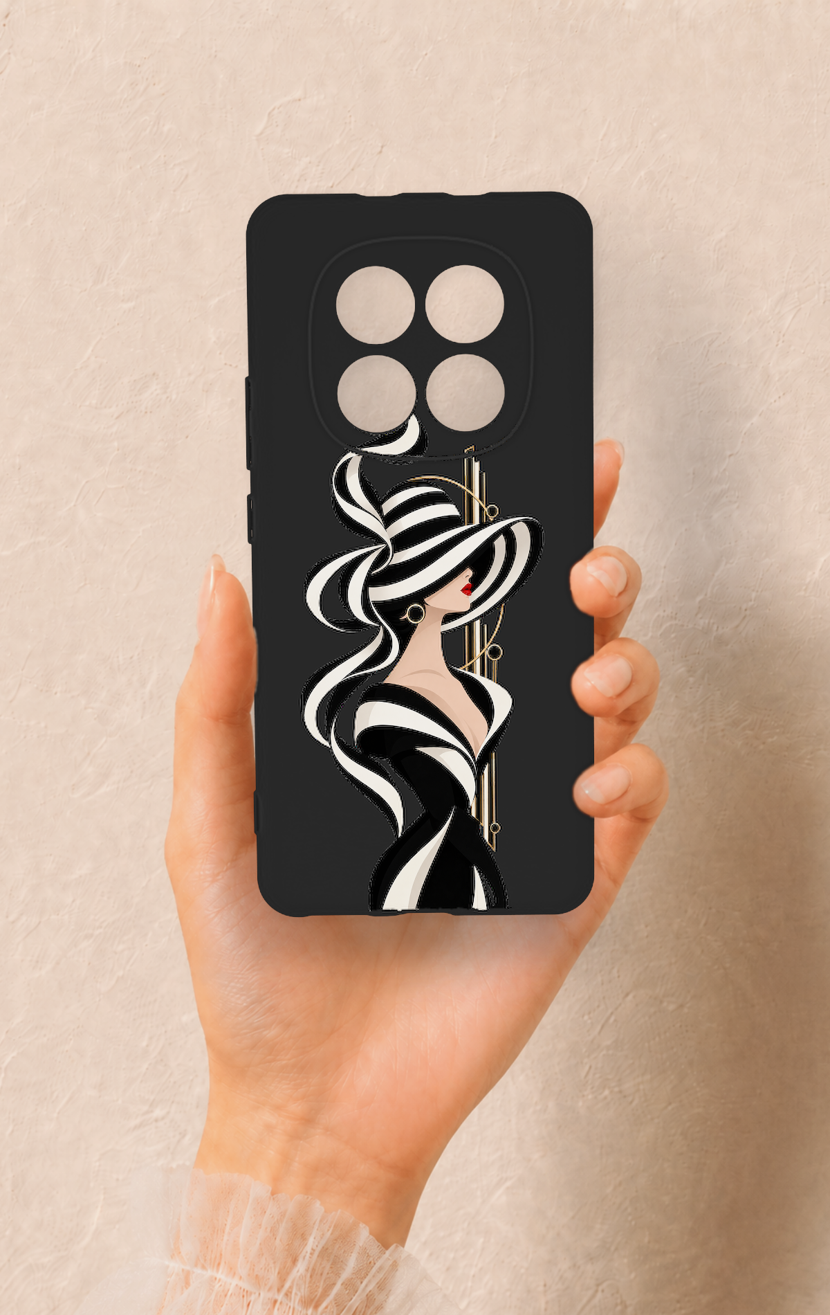 REDMİ NOTE 15 4G Uyumlu Lady Desenli Silikon Kılıf