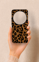 Xiomi Mi 15 Ultra Uyumlu Koyu Leopar Deri Desenli Silikon Kılıf