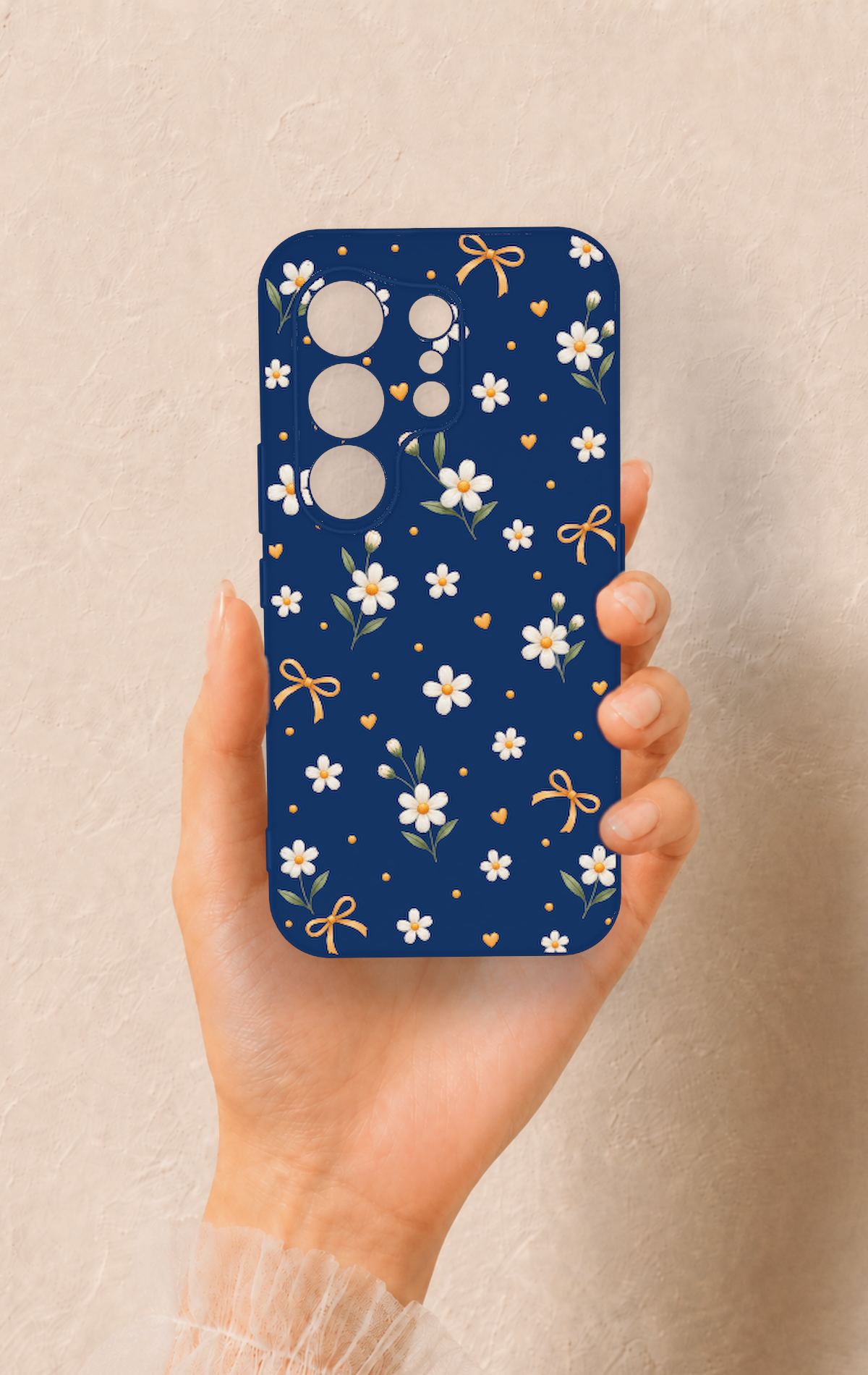 Tecno Camon 50 4G Uyumlu Papatya Fiyonk Desenli Silikon Kılıf