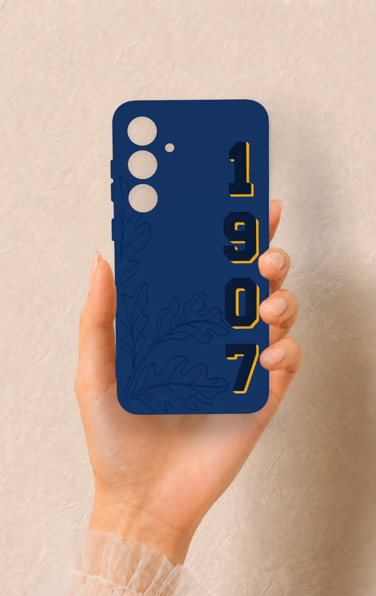 Samsung S24Fe Uyumlu 1907 Palamut Desenli Silikon Kılıf