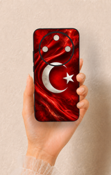 Honor Magic 8 Lite Uyumlu Türk Bayrağı Desenli Silikon Kılıf