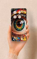 İnfinix Note 40 Pro Uyumlu Renkli Göz Bebeği Desenli Silikon Kılıf