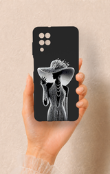 Samsung A12 Uyumlu Lady Desenli Silikon Kılıf