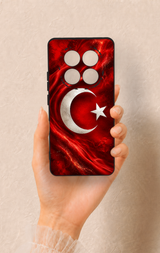 Redmi Note 14 Pro 5G Uyumlu Türk Bayrağı Desenli Silikon Kılıf