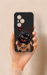 Honor 400 Pro Uyumlu Hello Cat Desenli Silikon Kılıf