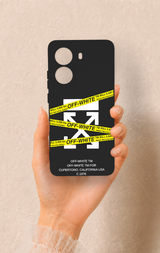 Poco X7 Pro Uyumlu Off White Desenli Silikon Kılıf