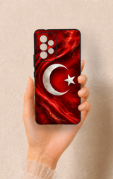 Samsung A53 Uyumlu Türk Bayrağı Desenli Silikon Kılıf