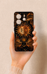 Redmi Note 14 4G Uyumlu Mistik Güneş Desenli Silikon Kılıf