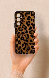 Tecno Pova Neo 2 Uyumlu Koyu Leopar Deri Desenli Silikon Kılıf