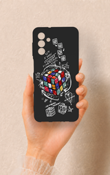 Samsung A04S Uyumlu Rubik Küb Desenli Silikon Kılıf