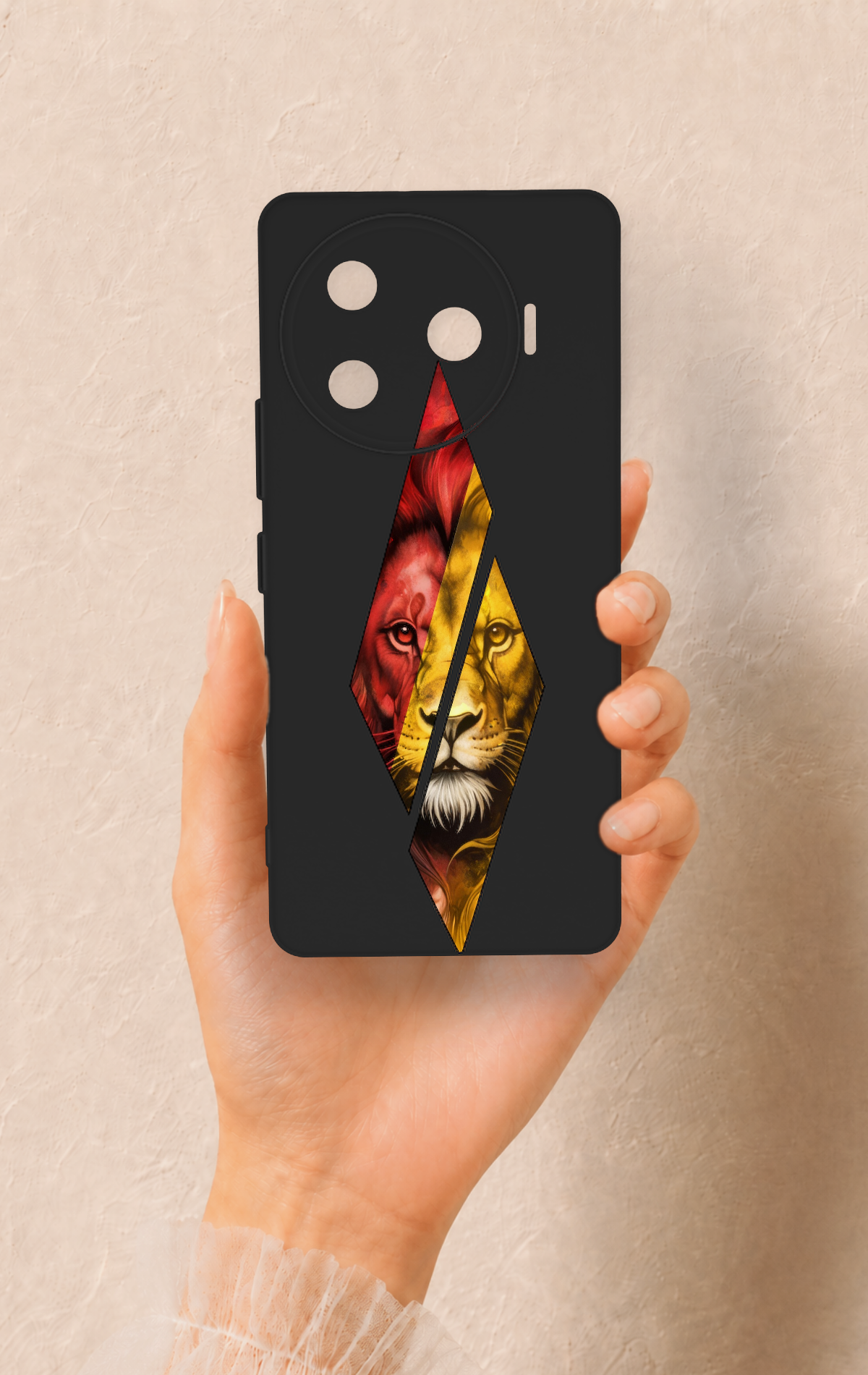 Tecno Camon 30 Pro 5G Uyumlu Kesik Aslan Desenli Silikon Kılıf