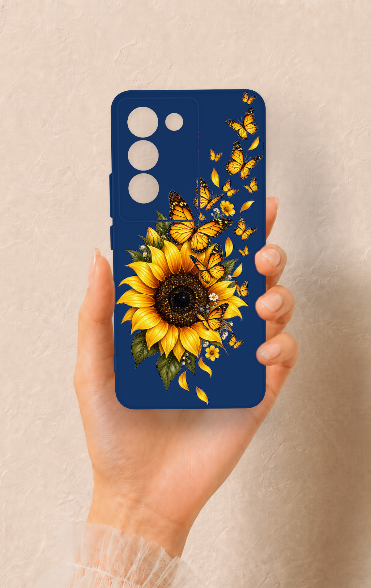 Vivo V30 Lite Uyumlu Ayçiçeği Desenli Silikon Kılıf