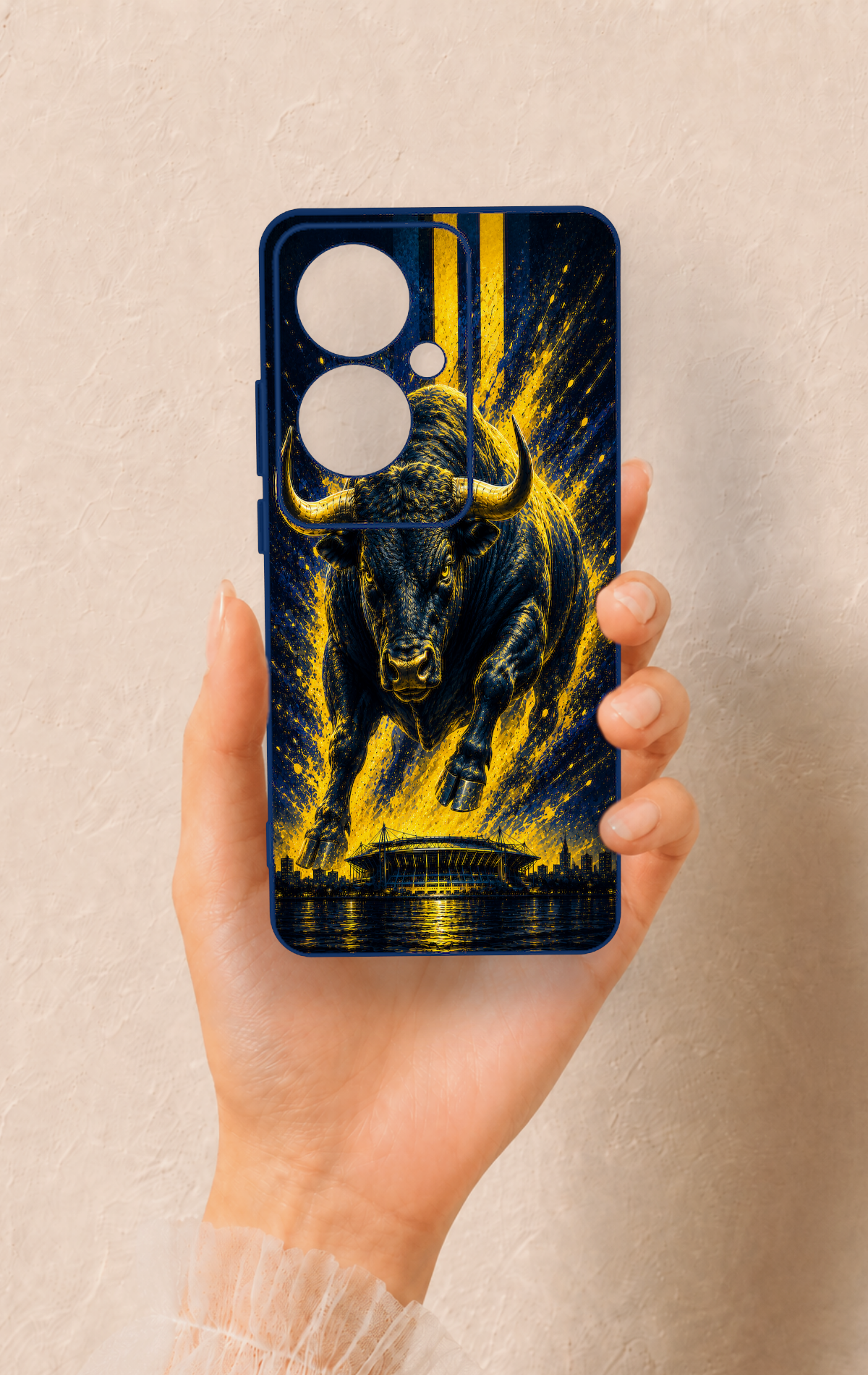 Oppo Reno 11F Uyumlu Kadiköy Boğası Desenli Silikon Kılıf