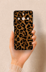 Realme 11 Pro Uyumlu Koyu Leopar Deri Desenli Silikon Kılıf