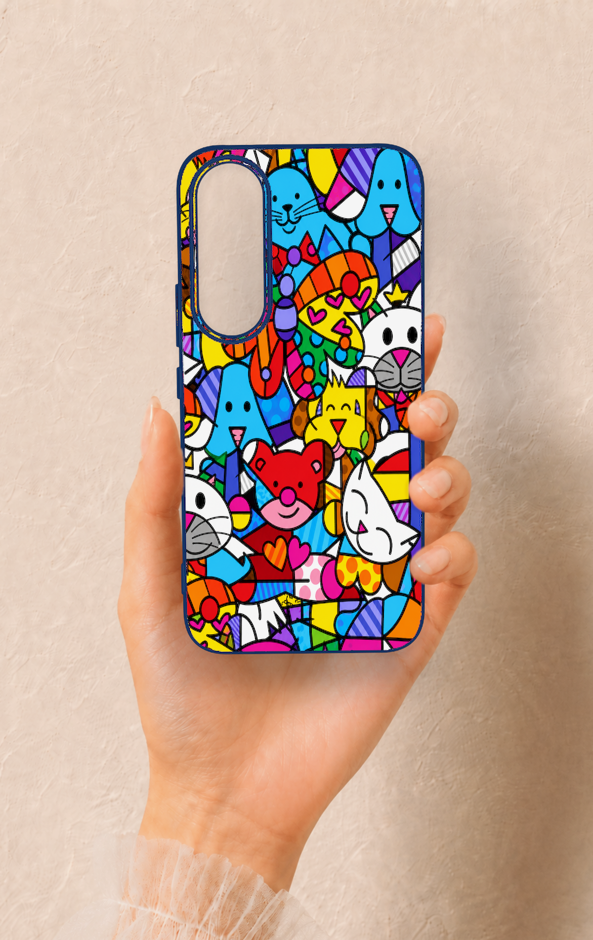 Vivo V70 FE 5G Uyumlu Britto Garden Desenli Silikon Kılıf