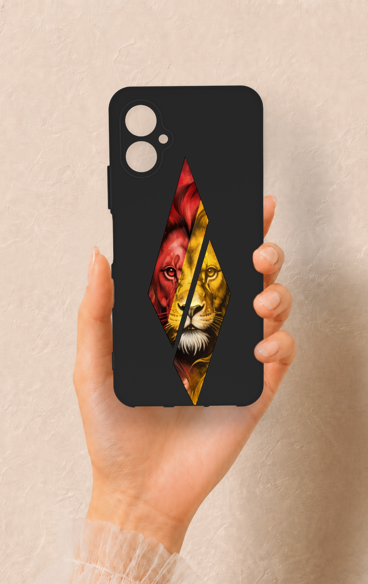 Omix X5 Uyumlu Kesik Aslan Desenli Silikon Kılıf