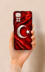 Redmi Note 11S Uyumlu Türk Bayrağı Desenli Silikon Kılıf
