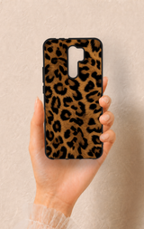 Redmi 9 Uyumlu Koyu Leopar Deri Desenli Silikon Kılıf