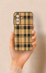 Samsung A17 Uyumlu Burberry Ekose Desenli Silikon Kılıf