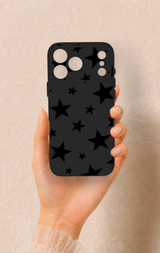 iPhone 17 Pro Max Uyumlu Siyah Star Desenli Silikon Kılıf
