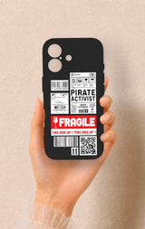 iPhone 17 Uyumlu Fragile Desenli Silikon Kılıf