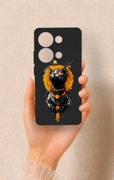 Redmi Note 13 Pro 4G Uyumlu Mısırlı Kedi Tanrısı Desenli Silikon Kılıf
