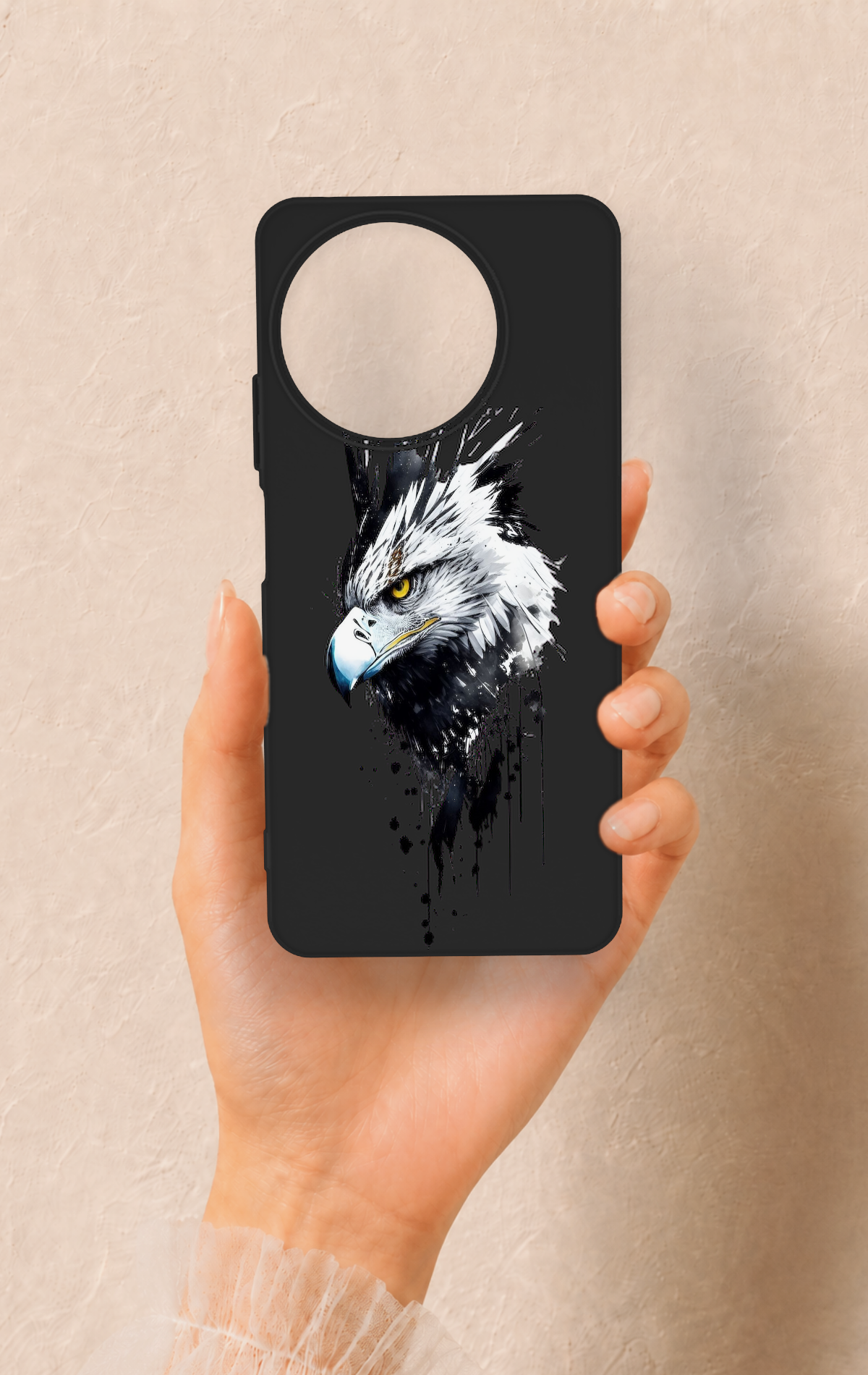 Realme 11 Uyumlu Bald Eagle Desenli Silikon Kılıf