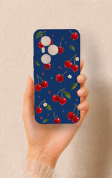Honor 400 Pro Uyumlu Kiraz Papatya Desenli Silikon Kılıf