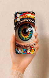 Samsung A05 Uyumlu Renkli Göz Bebeği Desenli Silikon Kılıf