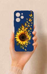 Redmi 12 Uyumlu Ayçiçeği Desenli Silikon Kılıf