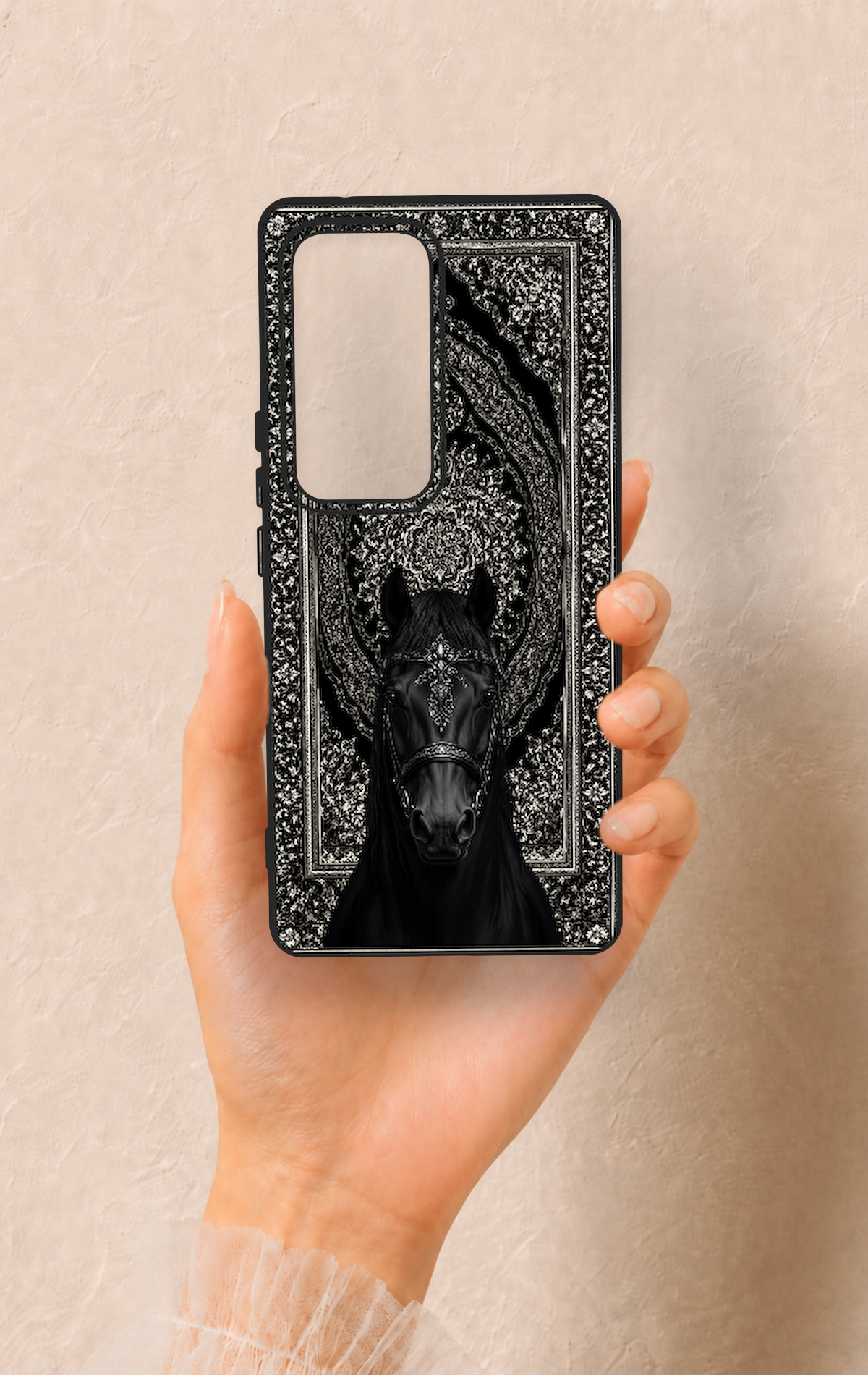 Vivo V30 Uyumlu Etnik At Figürü Desenli Silikon Kılıf