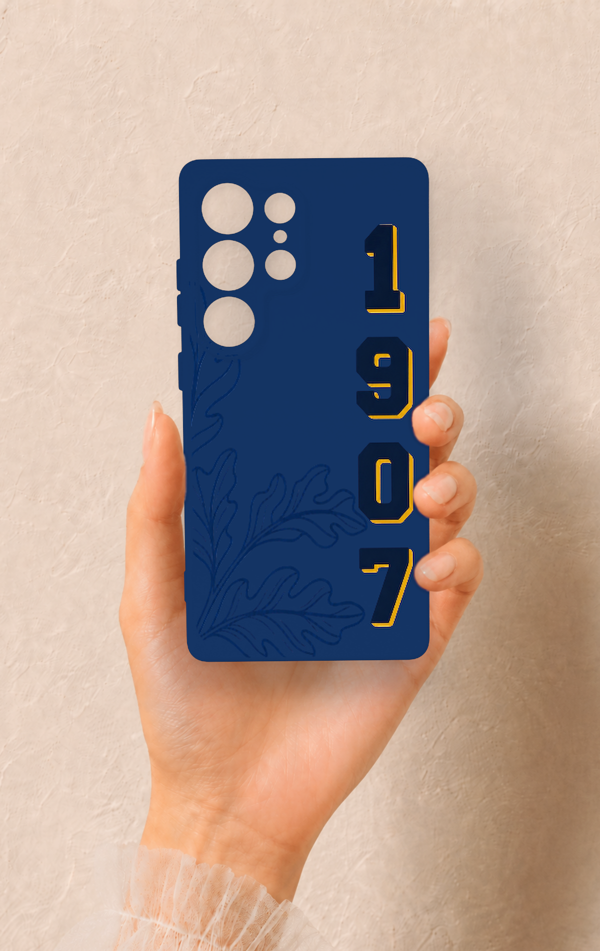 Samsung S25 Ultra Uyumlu 1907 Palamut Desenli Silikon Kılıf