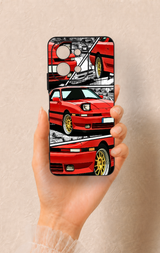 Vivo Y28 Uyumlu Kırmızı Supra Desenli Silikon Kılıf