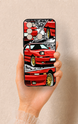 Tecno Spark 8C Uyumlu Kırmızı Supra Desenli Silikon Kılıf
