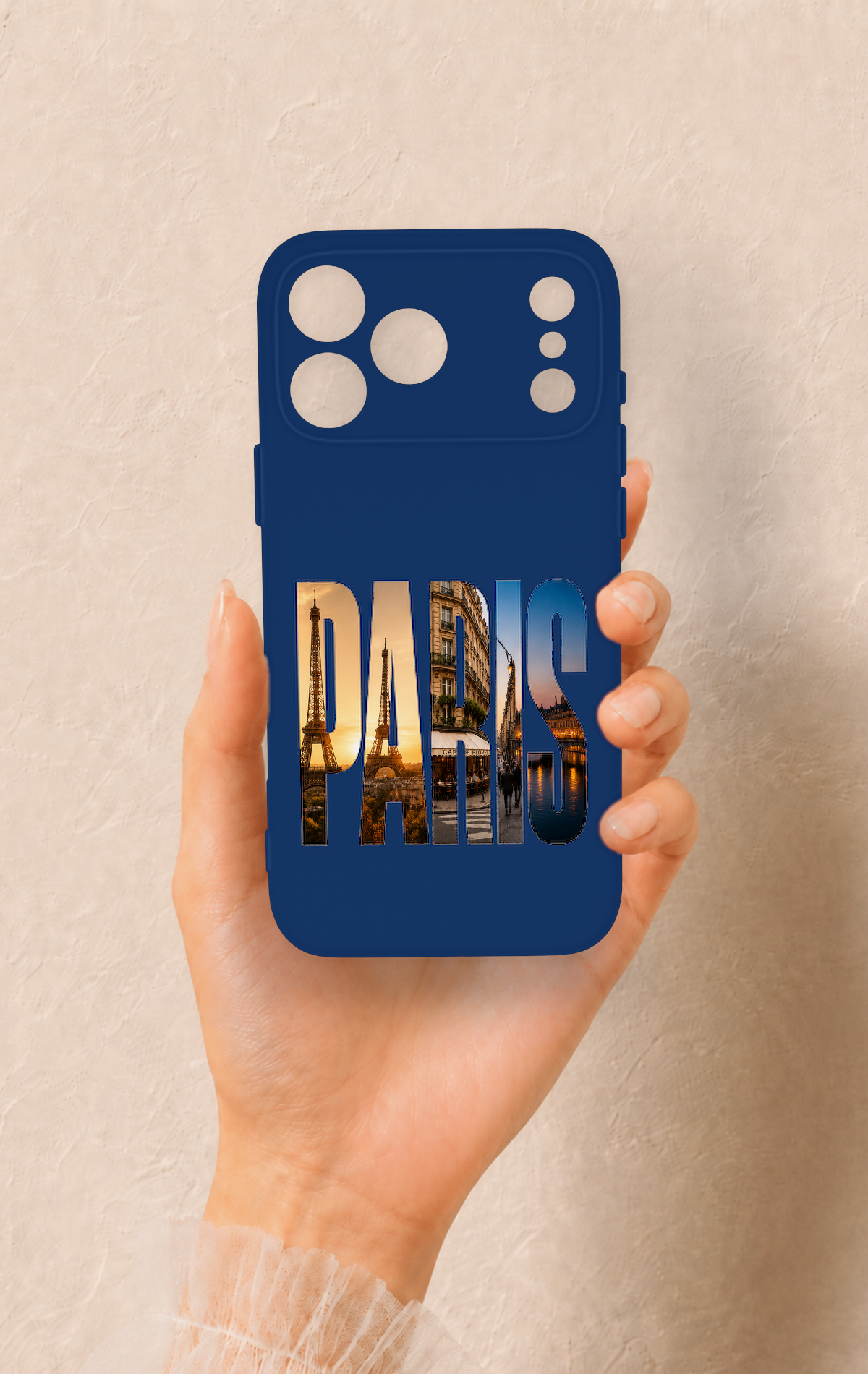 iPhone 17 Pro Max Uyumlu Paris Desenli Silikon Kılıf