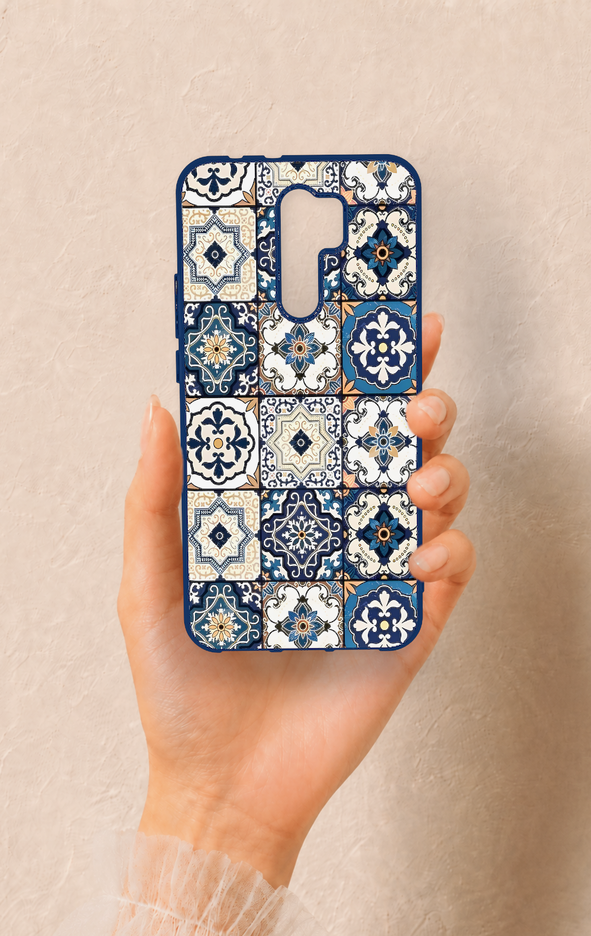 Redmi 9 Uyumlu Mozaik Çini Desenli Silikon Kılıf